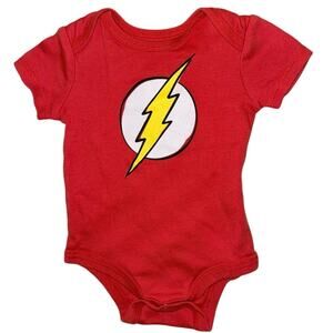 Baby DC Flash Logo Infant Bodysuit Red
3/6 Months onesie one piece super hero
